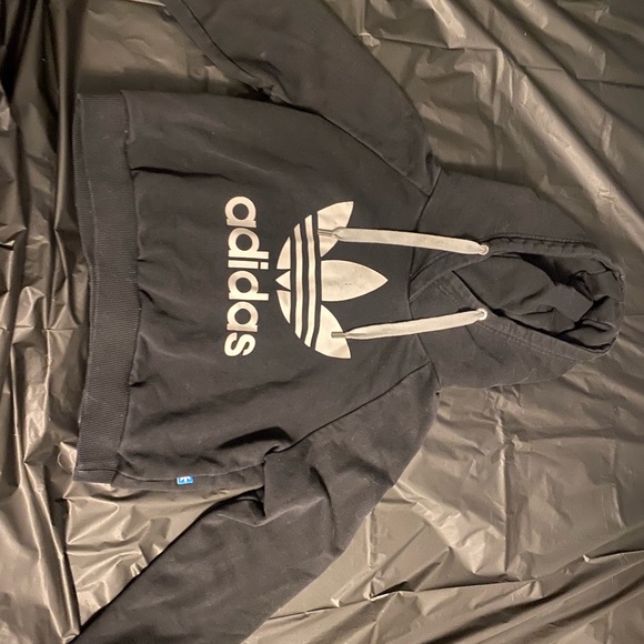 adidas Tops - Cropped black and white Adidas sweatshirt